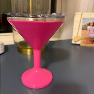 Vibrant Pink Martini Glass